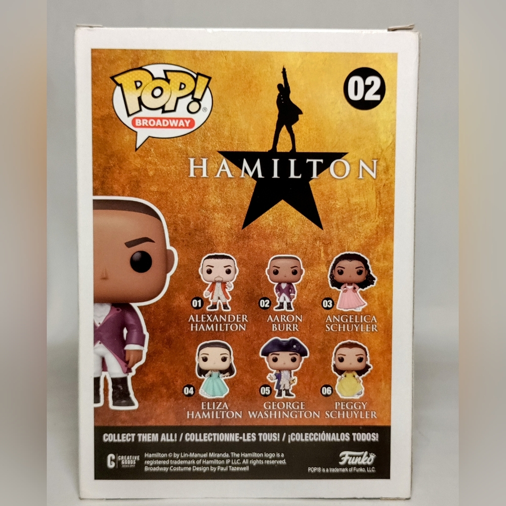 Broadway Funko Pop's Thomas Jefferson, James Madison, Eliza Hamilton, Aaron Burr - Picture 12 of 12